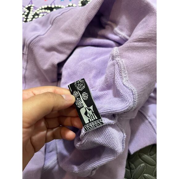 Sp5der Acai Hoodie Purple Streetwear Mens Size Medium Sweatshirt - Picture 6 of 10